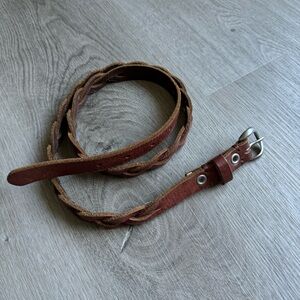 Anthropologie Brown leather belt, 41.5” long